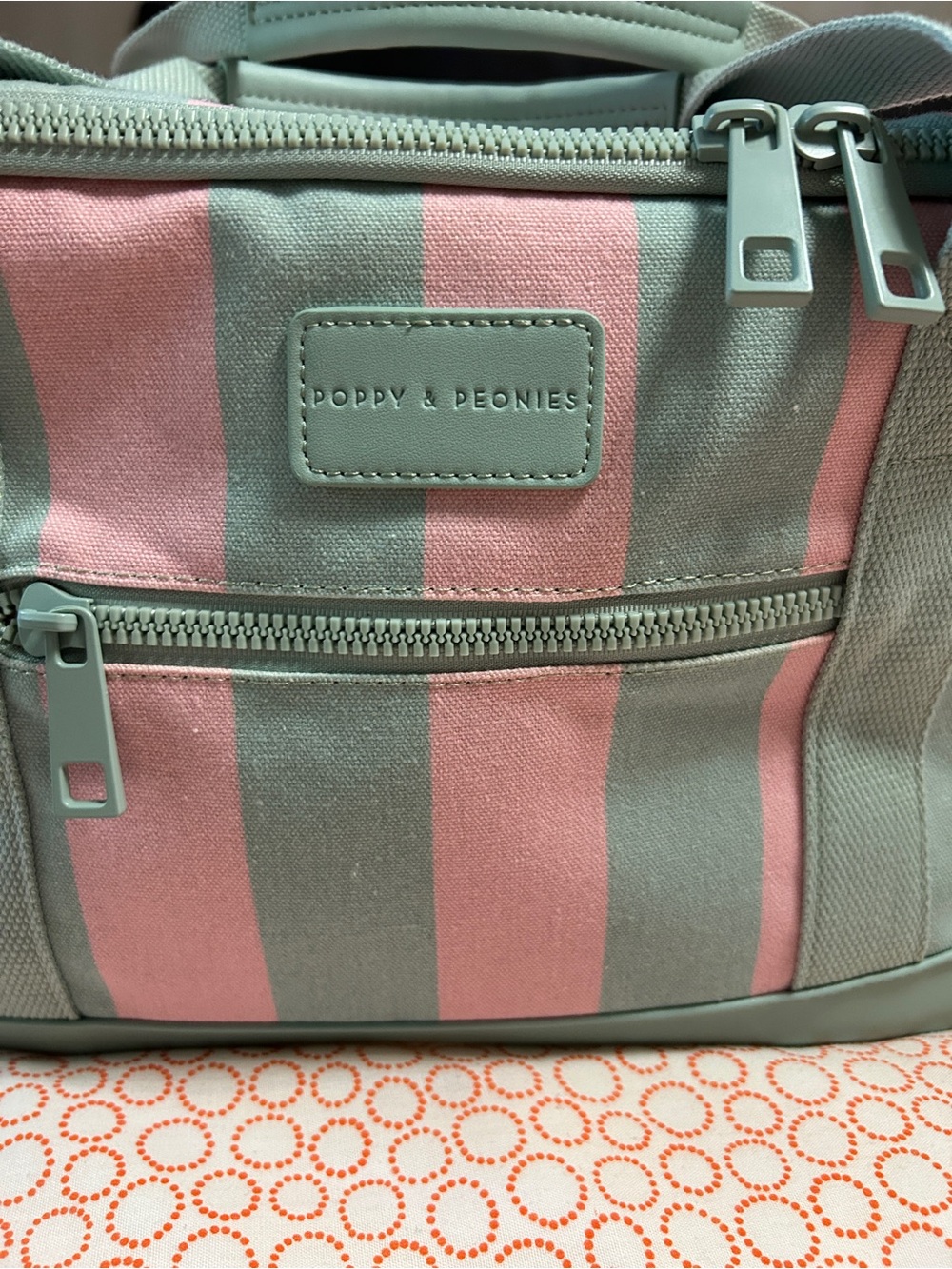 Poppy & Peonies Watermelon Stripe Cooler - Picture 5 of 12